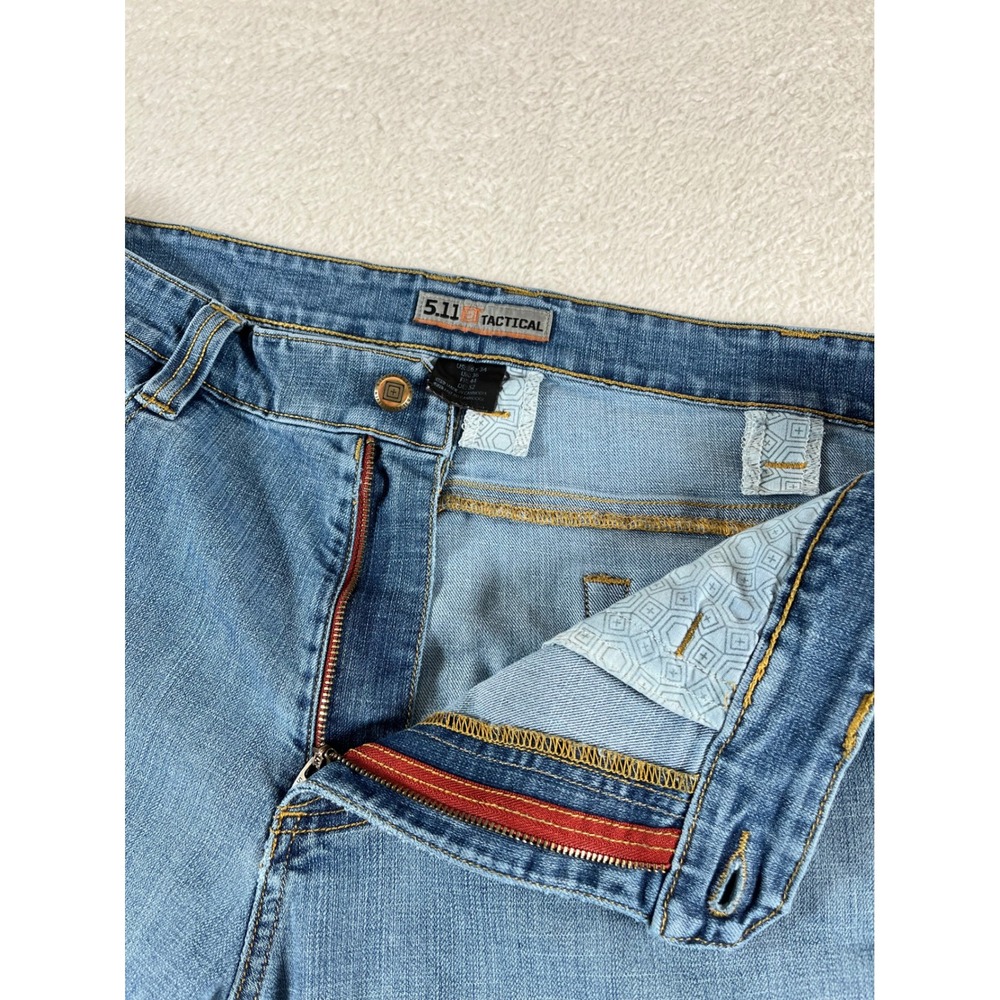5.11 Tactical Defender-Flex Straight Leg Jeans Mens 36x34 Blue Denim 74477-586 - Picture 4 of 10